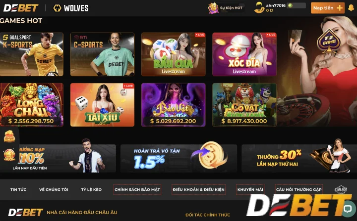 Hệ thống link vào Debet có sự bảo mật tiên tiến 